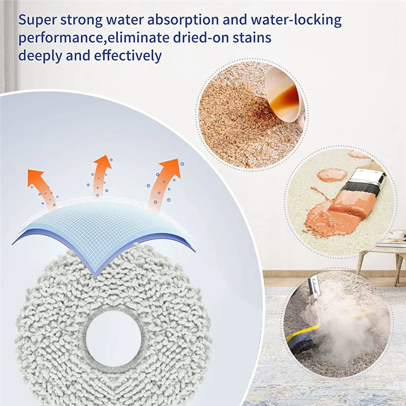 Xiaomi Dreame用の洗えるモップクロス,掃除機の交換,ロボットのスペアパーツ,x20 pro plus,4個