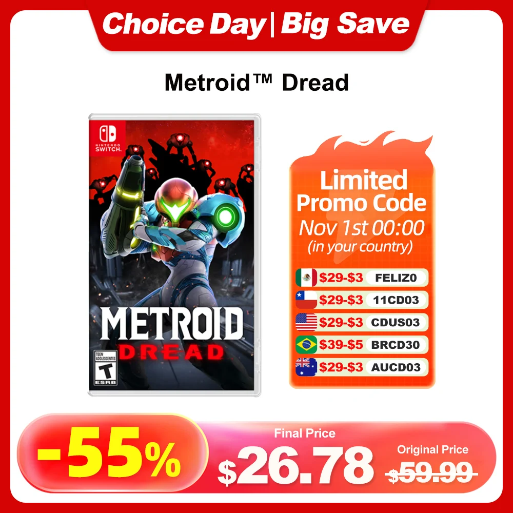 Metroid Dread Nintendo Switch Game Deals 100% Original Physical Game Card Adventure Genre for Nintendo Switch Game Console