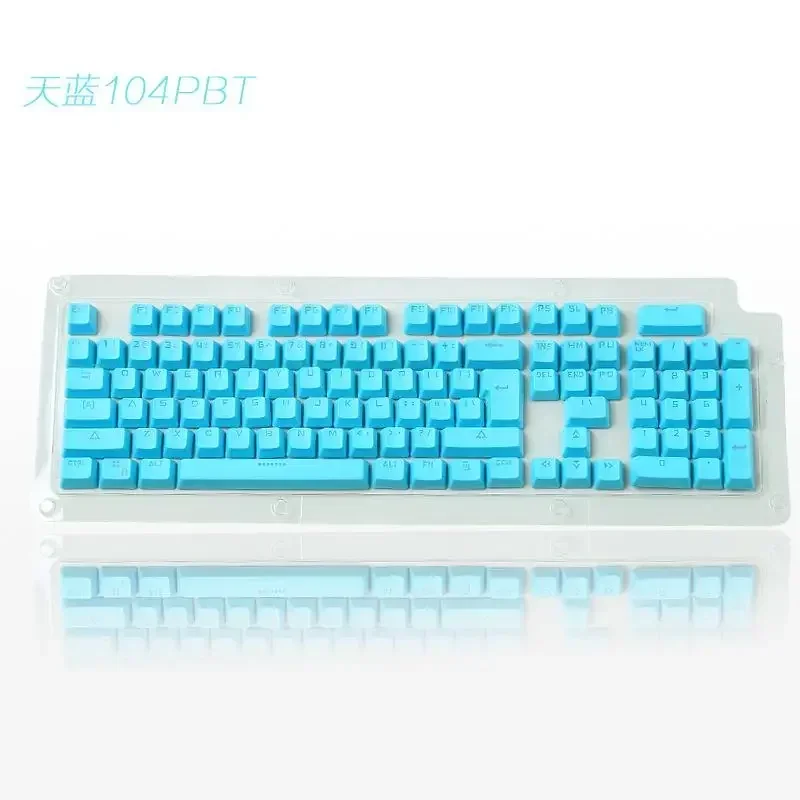 PBT Transparent Keycap 87/104 /108 Key Frosted Word Transparent Mechanical Keyboard Keycap Rainbow Mixed Color Key L