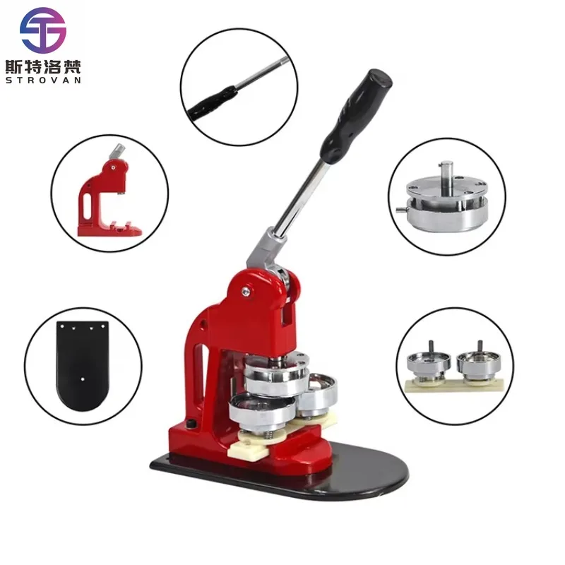 

Steel High Quality DIY Metal Round Button Badge Making Machine Manual Button Badge Button Maker Machine for Handmade
