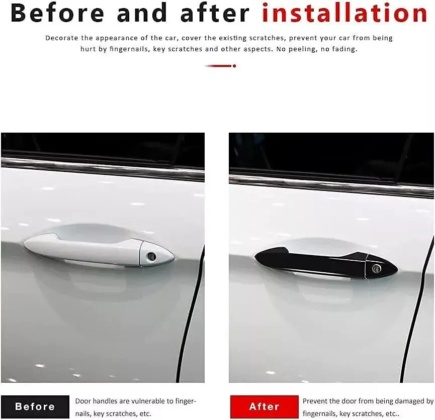 8Pcs For Honda Accord 2013 2014 2015 2016 2017 Car ABS Side Door Handle Cover Moulding Trim Exterior Decor Accessories