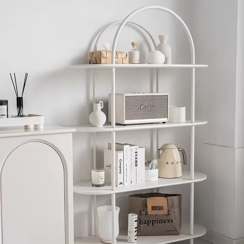 Modern Arched Floor Bookshelf Living Room Storage Rack Simple Design Home Furniture Organizer Display Shelf for Books Decor