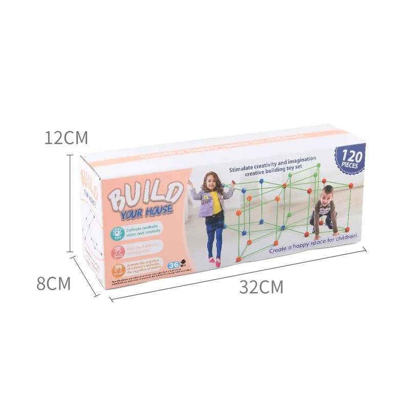 Kinder Bau Spielzeug Outdoor Spielzeug Fort Bau Kits Bau kreative Burgen Tunnel Spiel Zelt Spielzeug für Mädchen Jungen