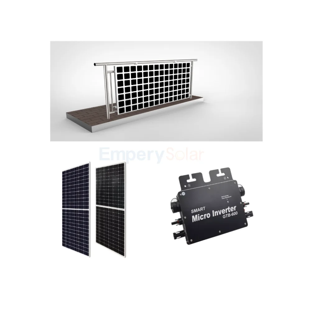 Plug and Play Balcony Use Solar Power Plant PV HUB Solar Energy System Kit Home Balcony On Grid Solar PV System