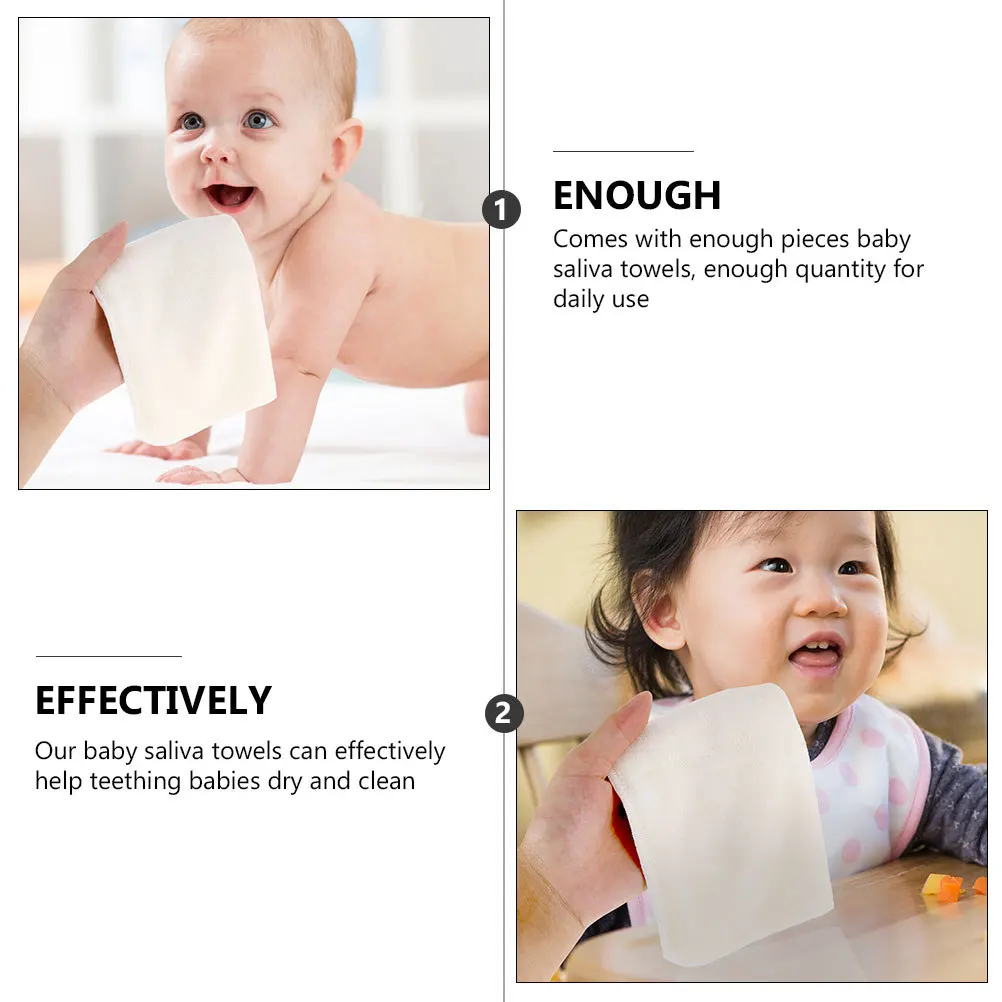 

5Pcs Baby Saliva Towels Reusable Absorbent Washable Face Wipes Handkerchief for Infant Toddler Newborn Saliva Towel