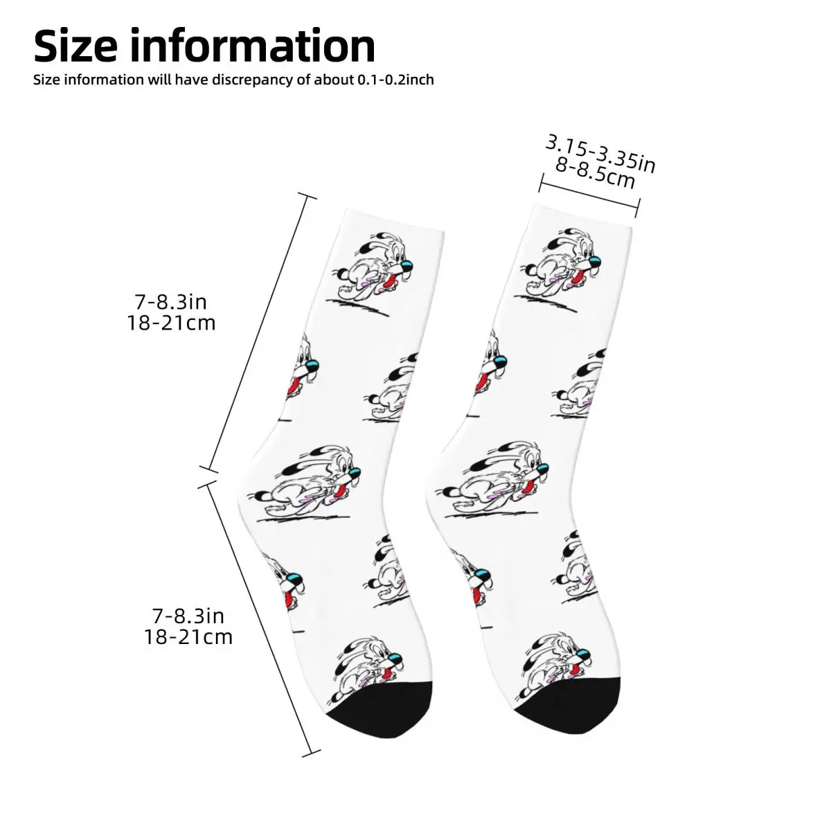 Asterix And Obelix Dogmatix Ideafix Obelix Dog Socks Sweat Absorbing Stockings All Season Long Socks for Unisex Christmas Gifts