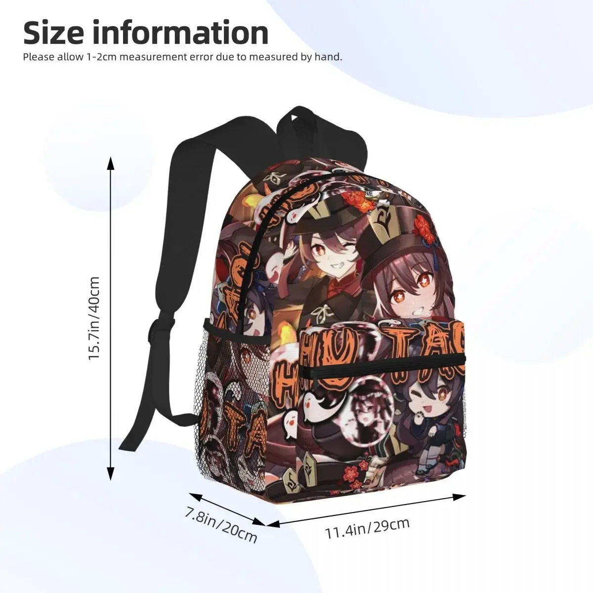 Genshin Impact Student Backpack School Bag Hiking Travel Daypack for Boys Girls Fashion Bookbag Shoulder Bags