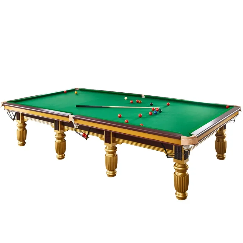2026 10ft Professional Snooker Pool Table with Slate Cushion and Solid Wood Frame Cue Includedpromote sales