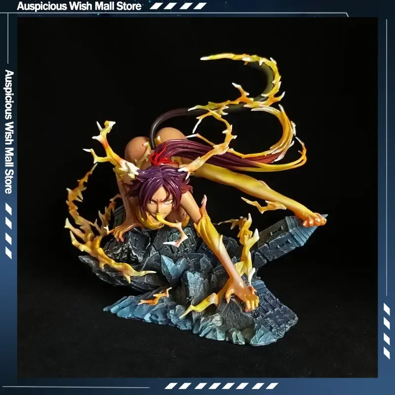23cm Gk Bleach Shihouin Yoruichi Model Manga Anime Figurine Shihouin Yoruichi Action Figure Toys Statue Doll Ornament Peripheral