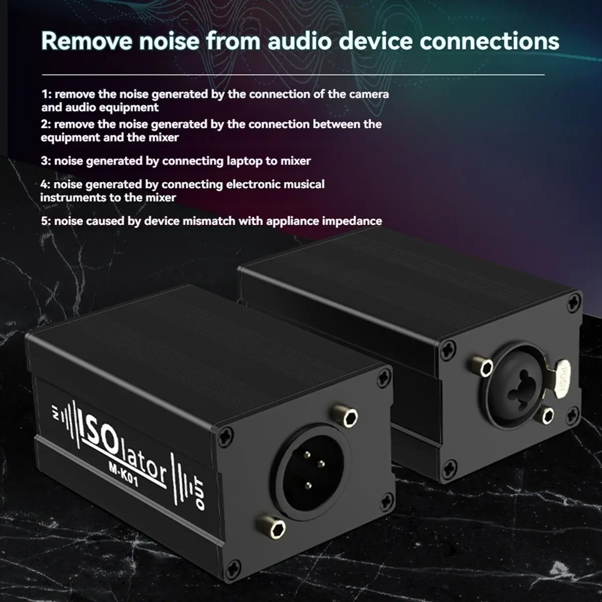 Dual Channel 6.5 XLR Mixer Balanced Audio Signal Isolator Eliminates Current Noise Audio Signal Isolator Audio System
