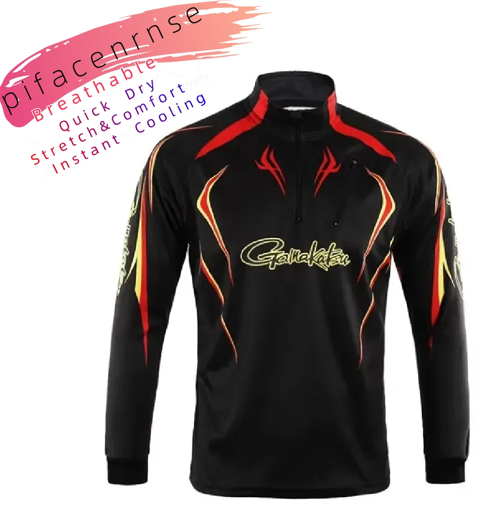 

New 2026 Arrive Men Brand Fishing Clothing UV Protection Moisture Wicking Breathable Long Sleeve Fishing Shirt Camisas Pesca