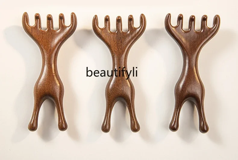 

Five-clawed antlers massage comb head scalp meridian hair therapy health little frog sandalwood