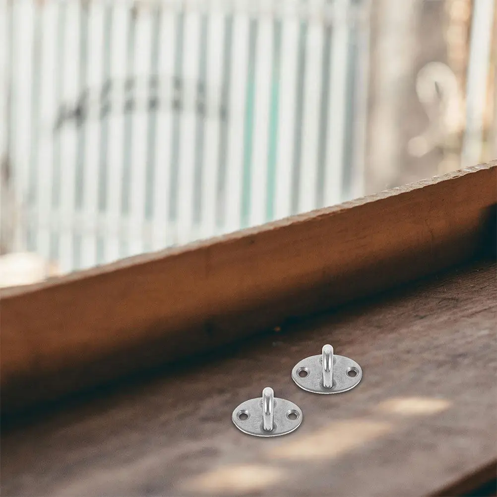 

15 шт. крюков из нержавеющей стали для окон, с малым основанием, для легкой установки, кронштейн для подвесного потолочного вентилятора, сверхмощная подвесная пластина-кольцо