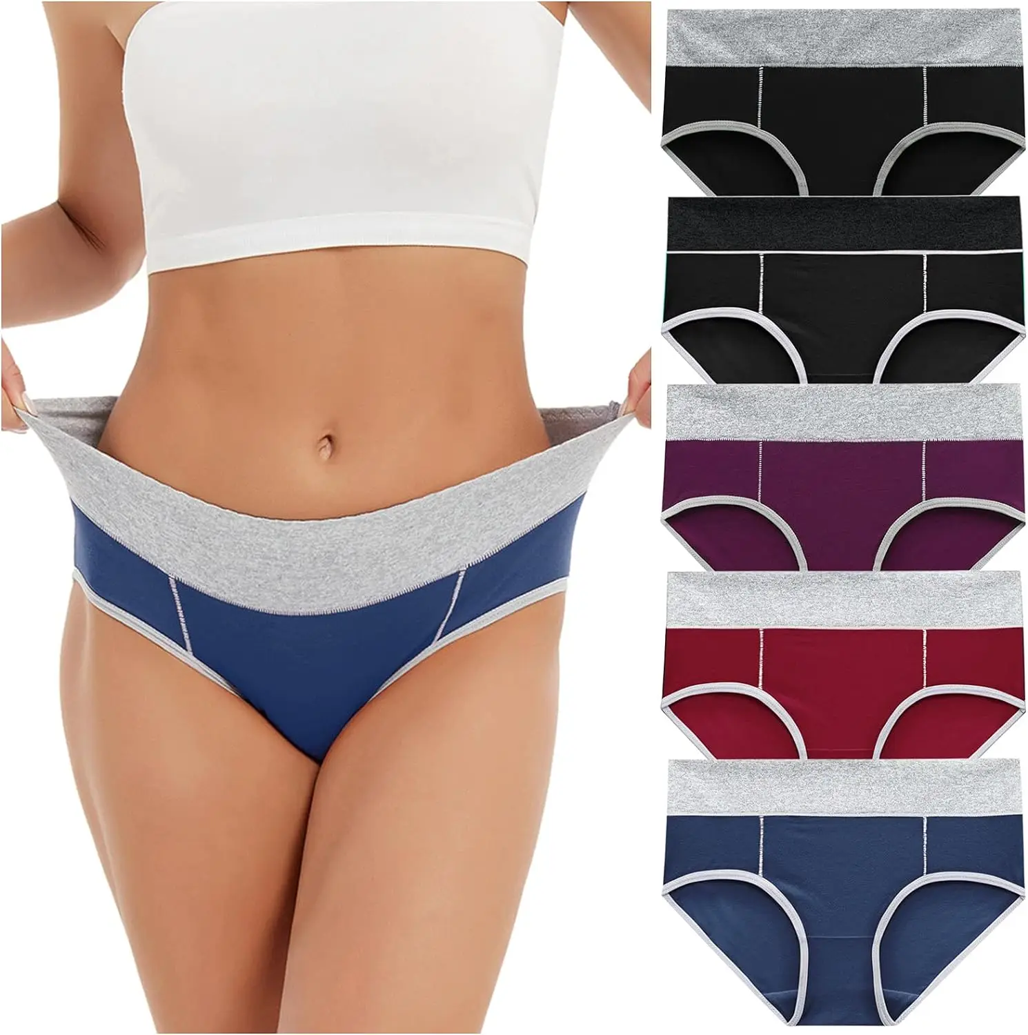 

Panties For Women Underwear High Waist Stretch Briefs Soft Underpants Ladies Full Coverage No Show Panty Full Coverage Brief