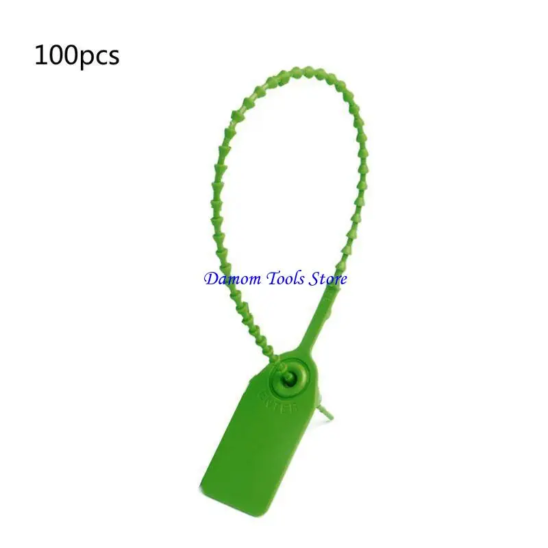 57BE 100 Pcs Numbered Tamper Seals Disposable Plastic Security Seals Shipping