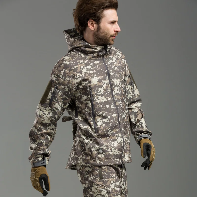 

Men's 2026 Autumn/Winter New Soft Shell Jacket Men's Wind Cap Windproof Jacket Fishing Hiking Camping Mountaineering Warm Jacket