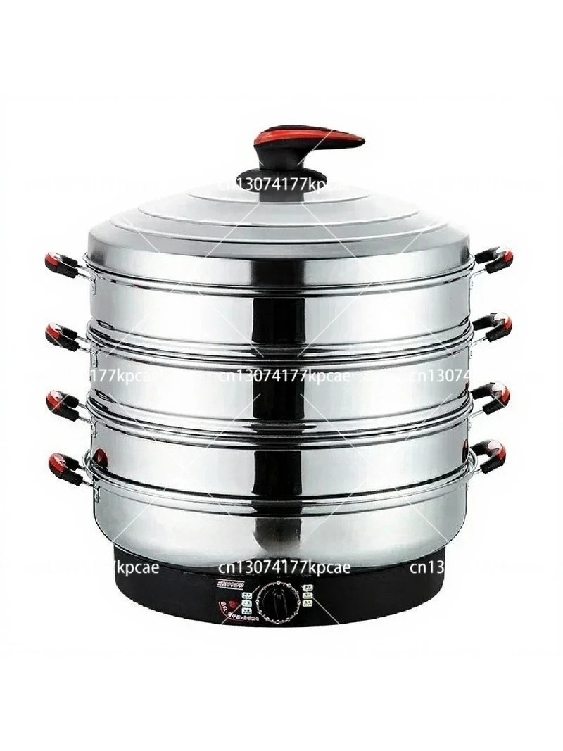 Stainless Steel Electric Food Steamer Large Capacity Commercial Steamer for Buns Dumplings