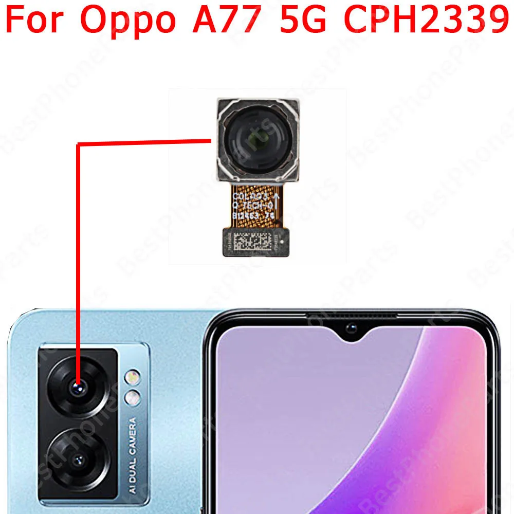 Front Back View Big Rear Backside Camera For OPPO A76 A77 5G A83 Selfie Camera Module Flex Replacement Spare Parts