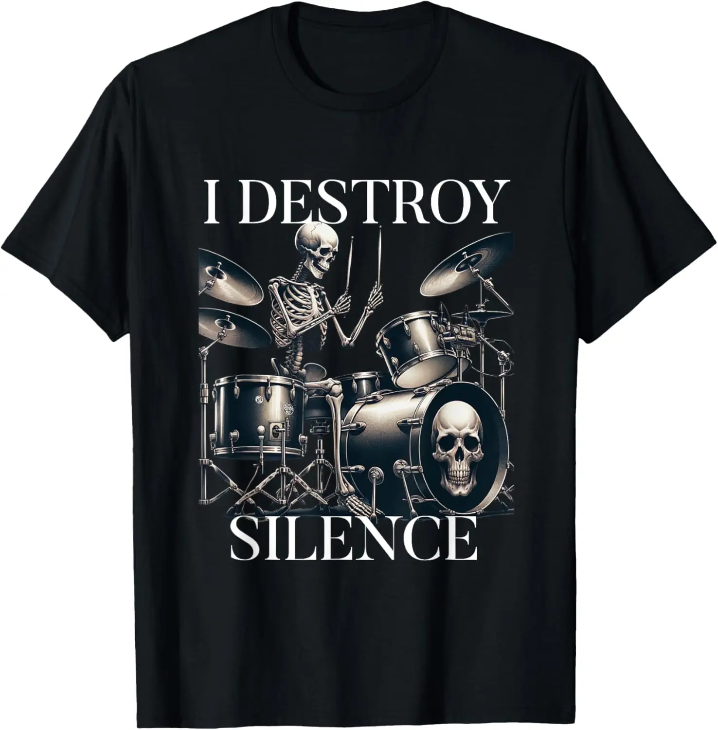 

Skeleton Drummer Halloween Playing Drums T-Shirt
