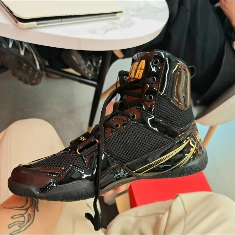 

Профессиональные боксерские ботинки унисекс, роскошные брендовые боевые туфли, мужские носимые борцовские ботинки, мужская спортивная обувь в помещении