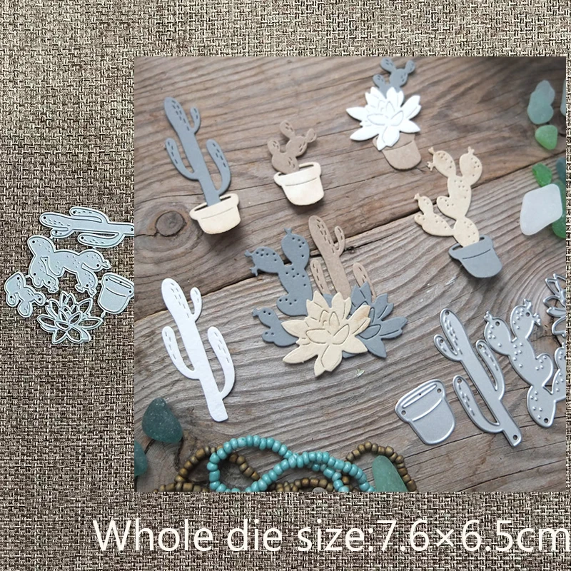 XLDesign Craft Metalowa forma szablonowa Wykrojnik Kaktus Dekoracja doniczkowa scrapbook wykrojniki Album Papier Karty Rzemiosło Wytłaczanie