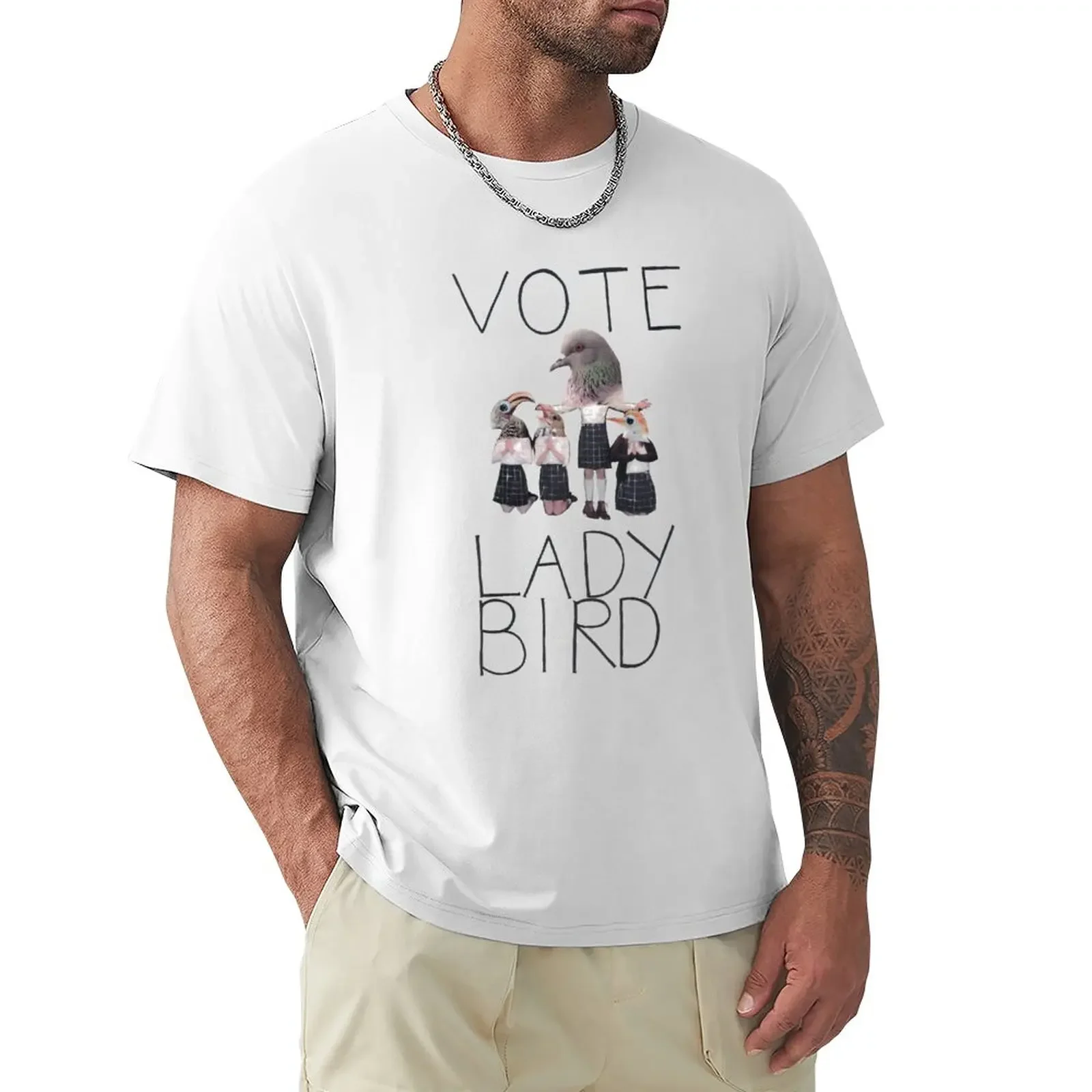 

Vote Lady Bird T-Shirt vintage clothes quick drying shirts graphic mens t shirt