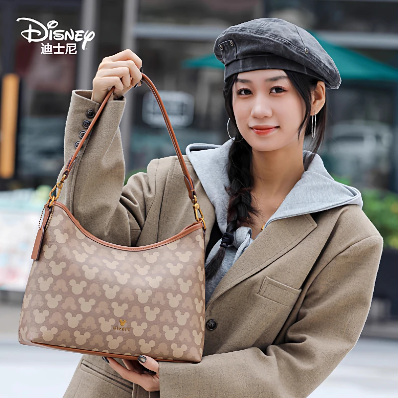 

Модная большая вместительная сумка через плечо Disney для женщин, классическая универсальная большая сумка с милым мультяшным Микки