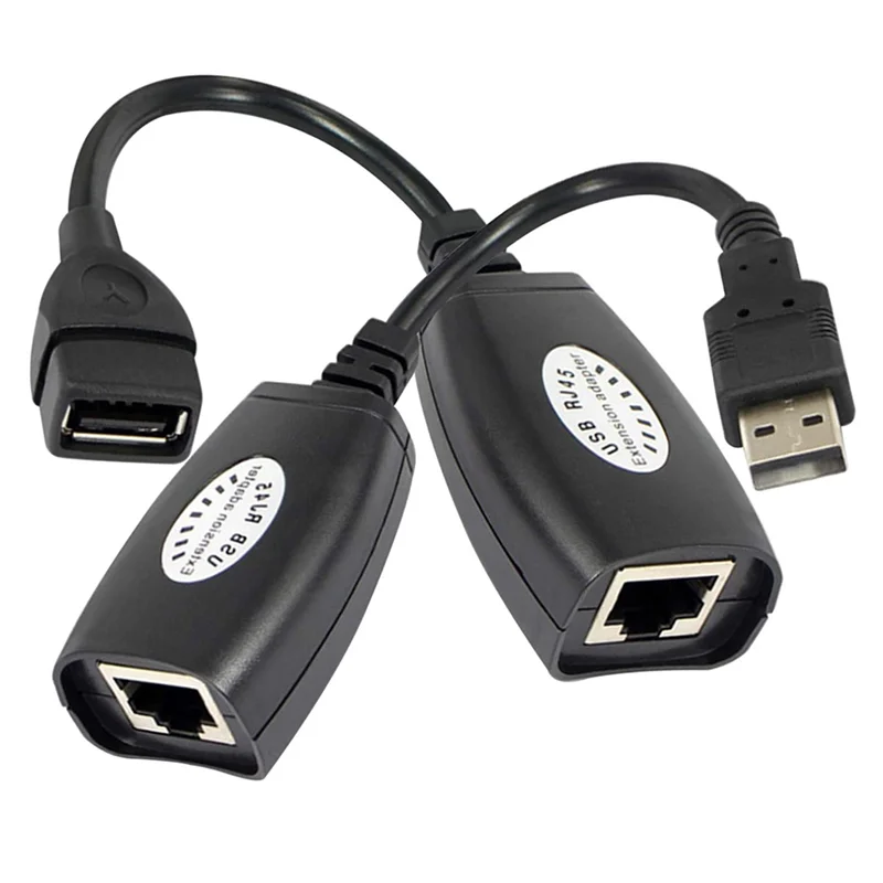 B44C 6X USB para RJ45 RJ 45 LAN Cabo Adaptador de extensão Extensor USB para amplificador de sinal de porta de rede