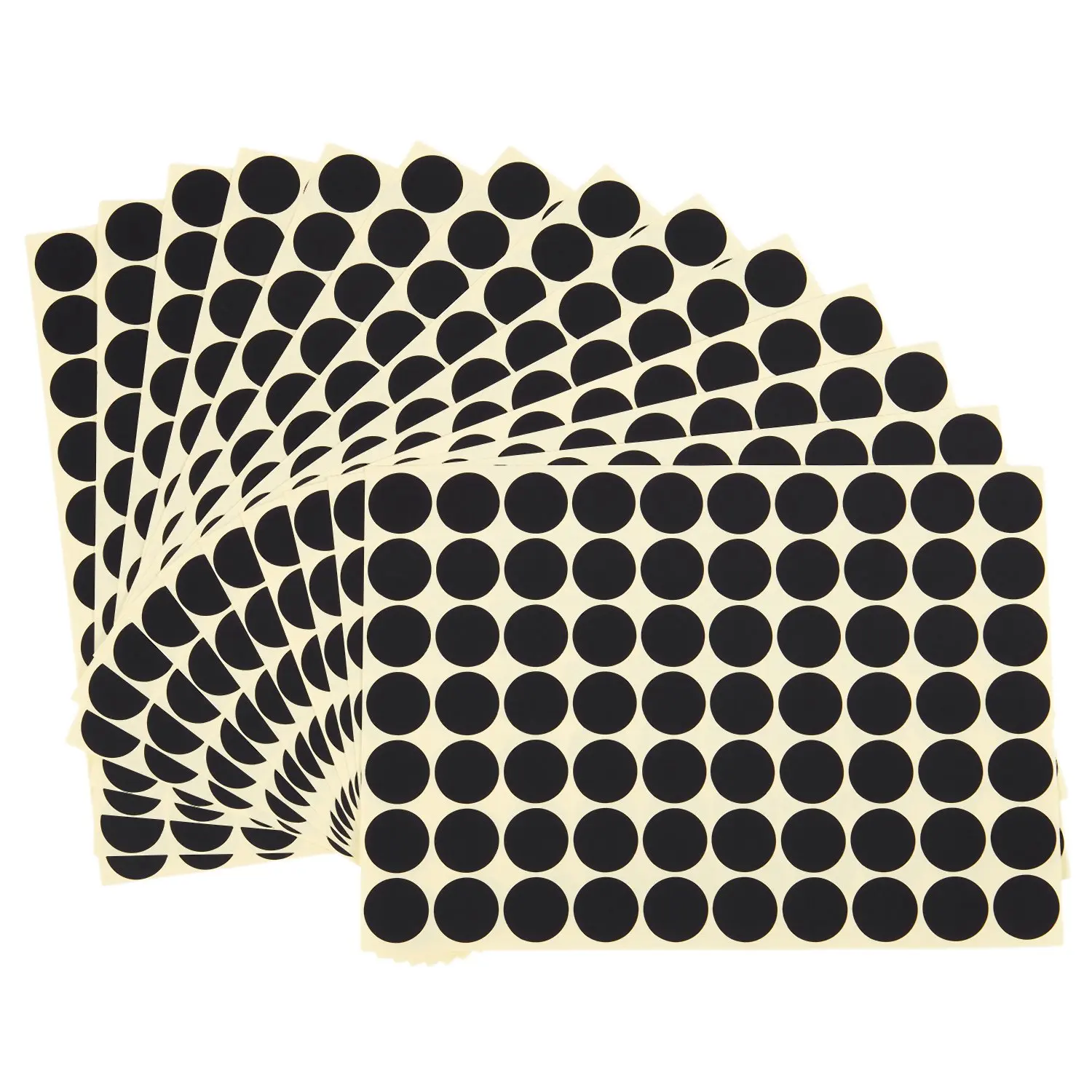 

19mm Circles Round Code Stickers Self Adhesive Sticky Labels Black