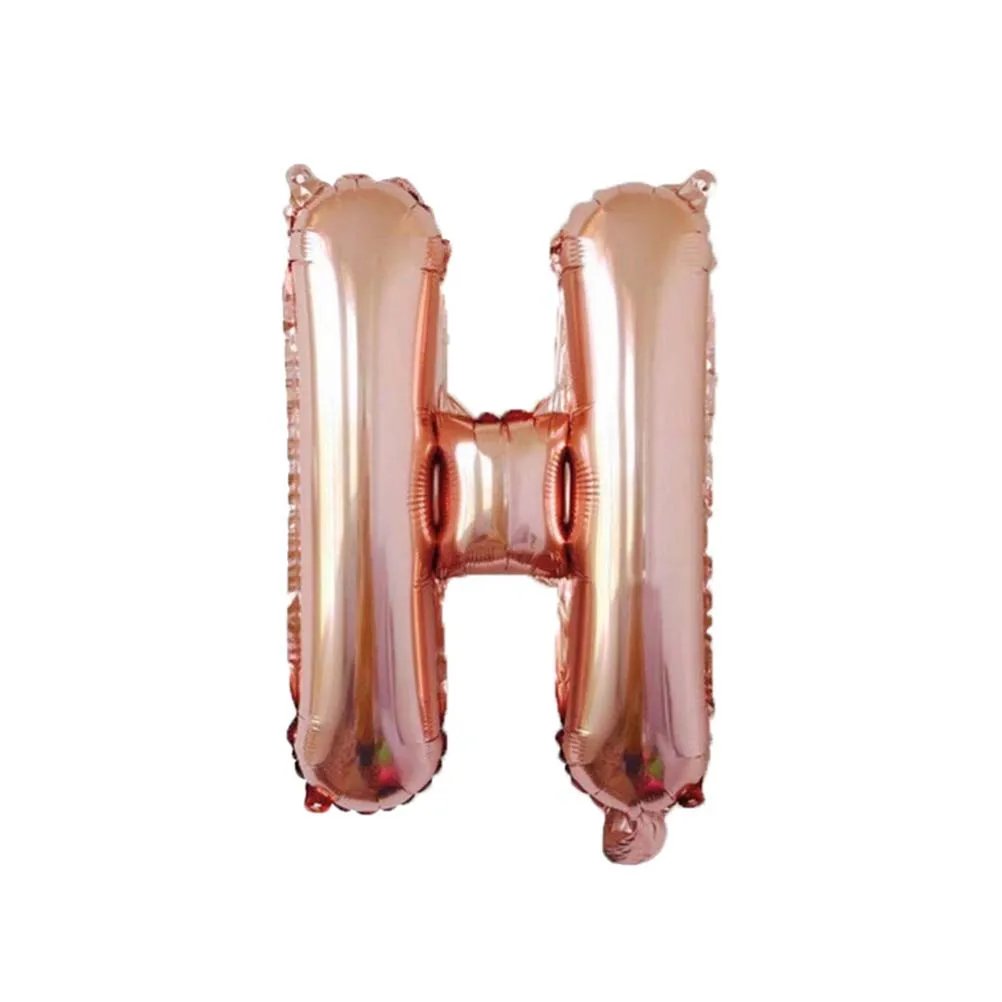 

16inch HAPPY EASTER Letters Foil Balloon Set Decorative Balloons Festival Decoration Party Supplies (Rose Gold)