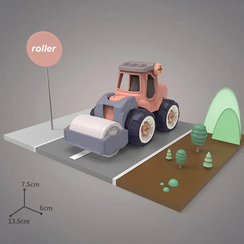 

Preschool Children DIY Assembly Toys Road Roller Educational Play Toy Vehicle Engineering Car Toy Truck for Kids