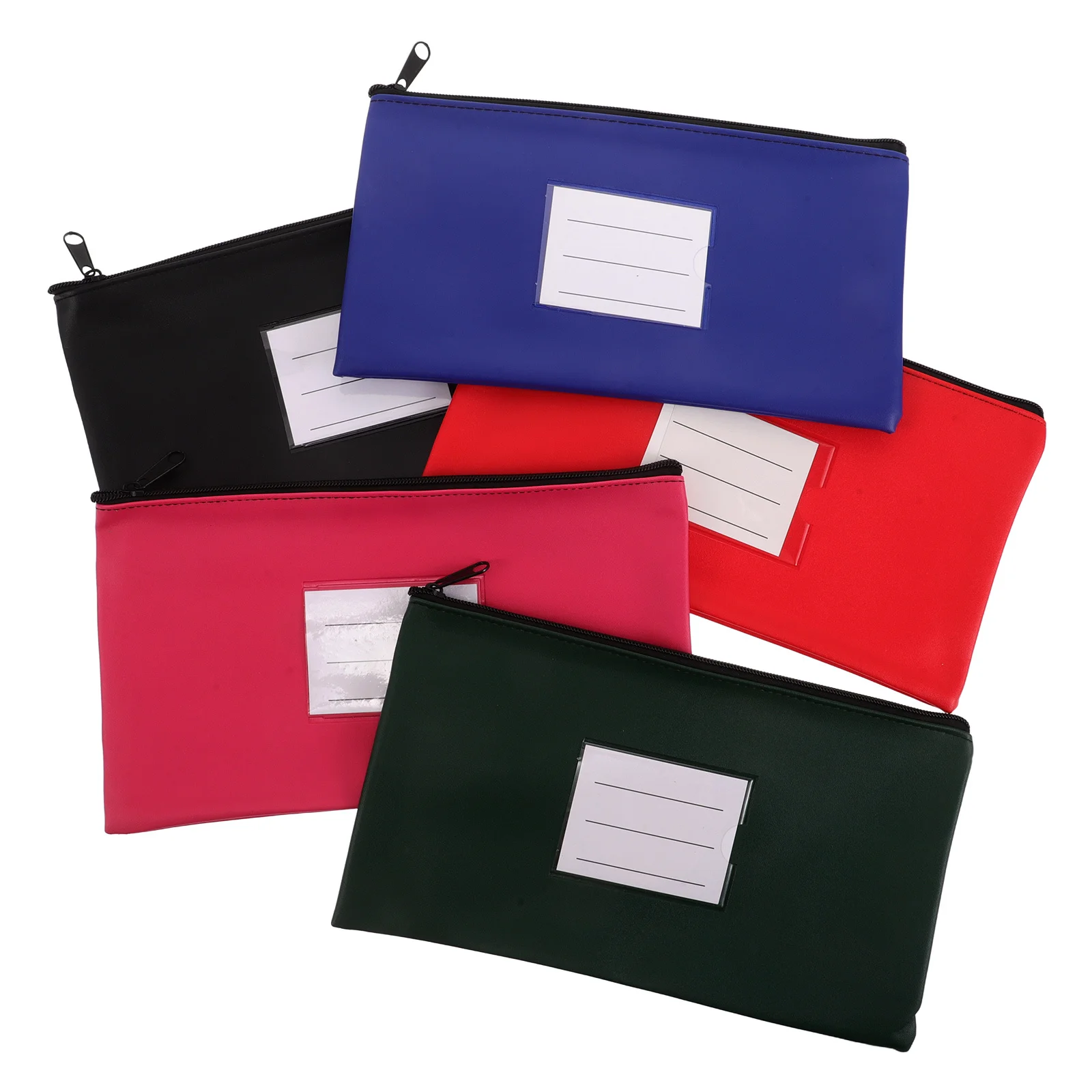 

5 шт. органайзер для квитанций из искусственной кожи с этикеткой, компактный портативный держатель для канцелярских принадлежностей для документов, для домашнего использования, банковский депозит