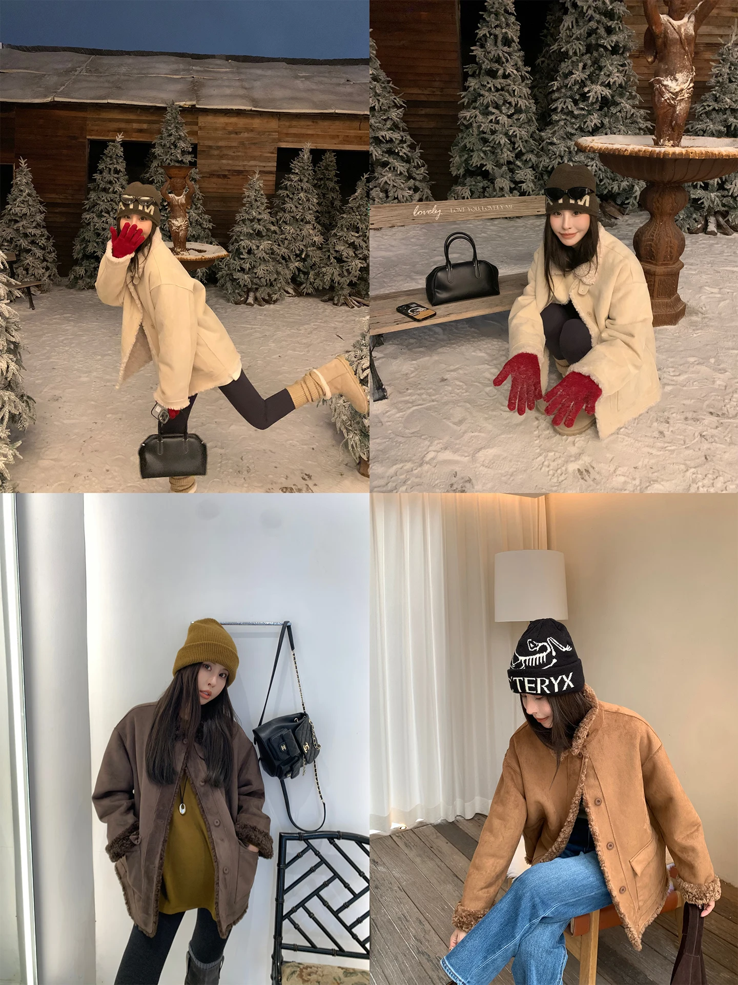 Ladoga inverno quente interior cordeiro veludo pele de couro entrado jaet feminino commute sle solto ajuste longo casaco sve