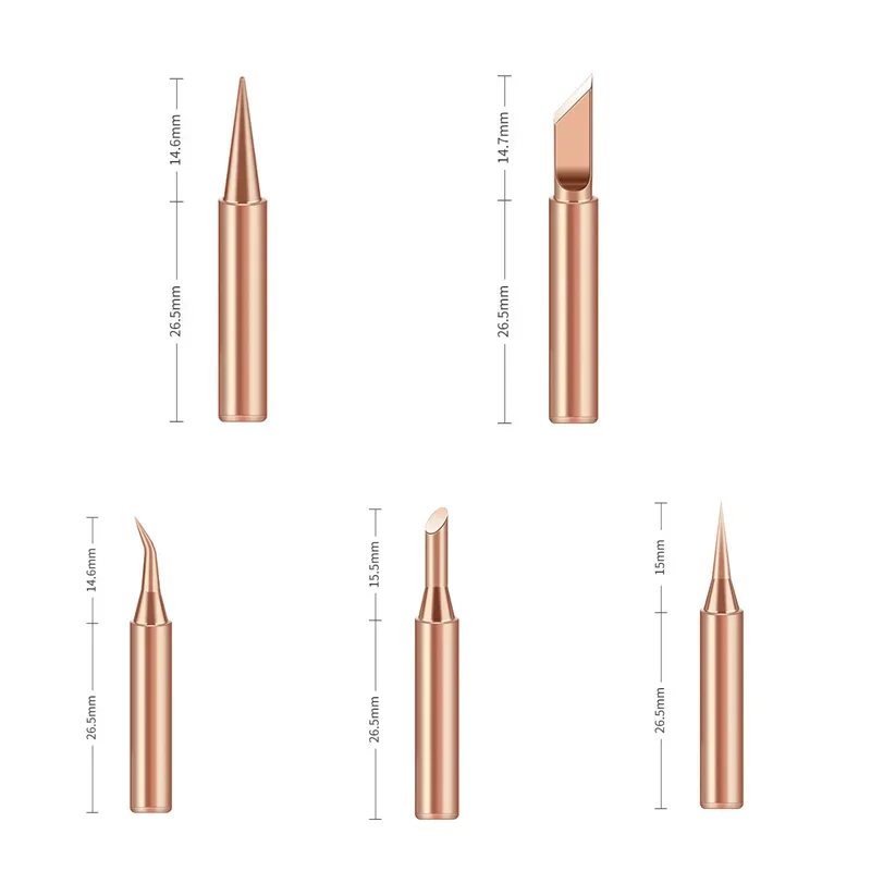 Imagem -05 - Conjunto de Pontas de Solda de Cobre sem Chumbo Ferro de Solda Elétrica Substituição Ponta Estação Reparação Pontas de Soldagem Kit de Ferramentas 900m-t-k