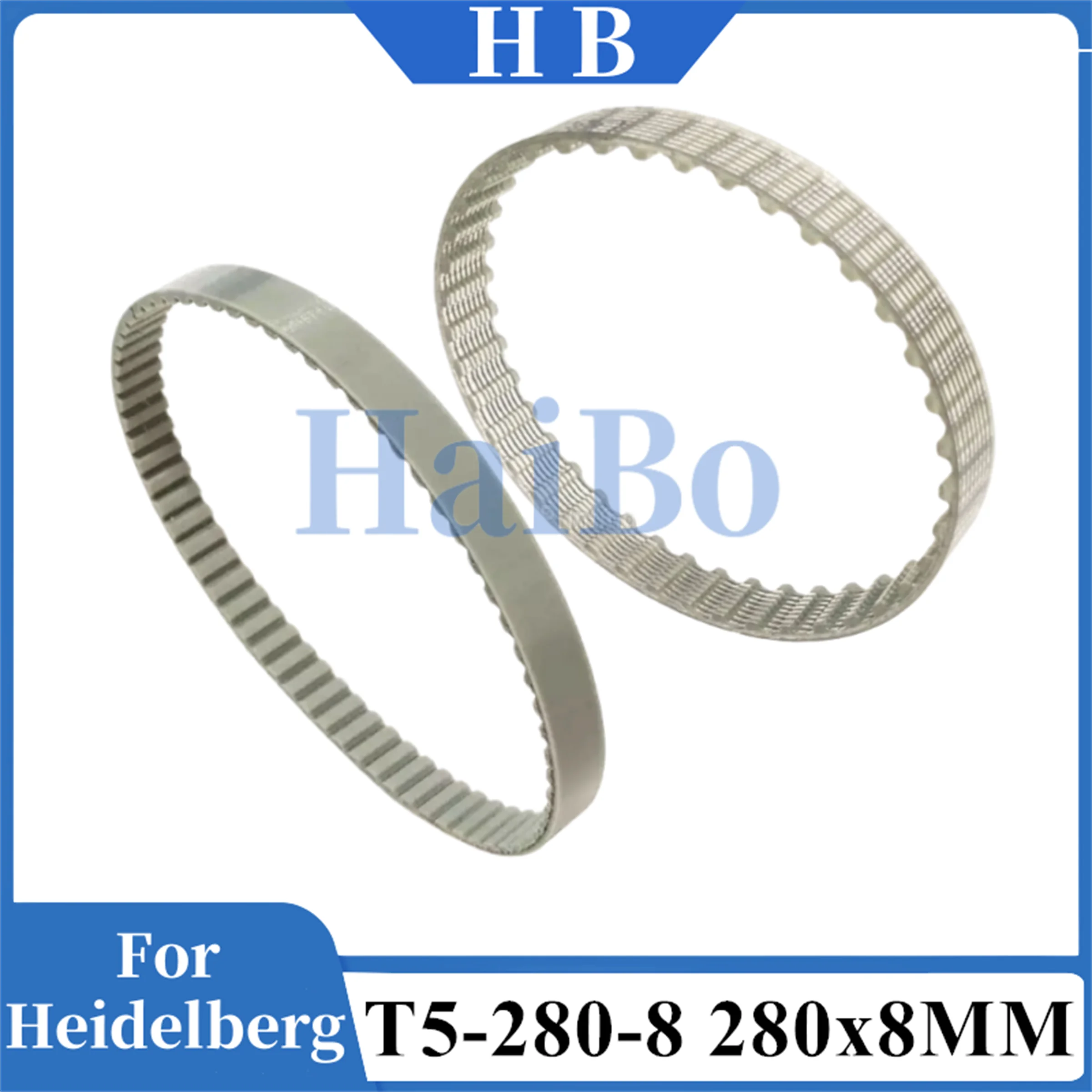 HaiBo Best Quality Offset Printing Machine Belt T5-280-8 280x8mm 00.580.1226 Slow Down Belt Suction Belt