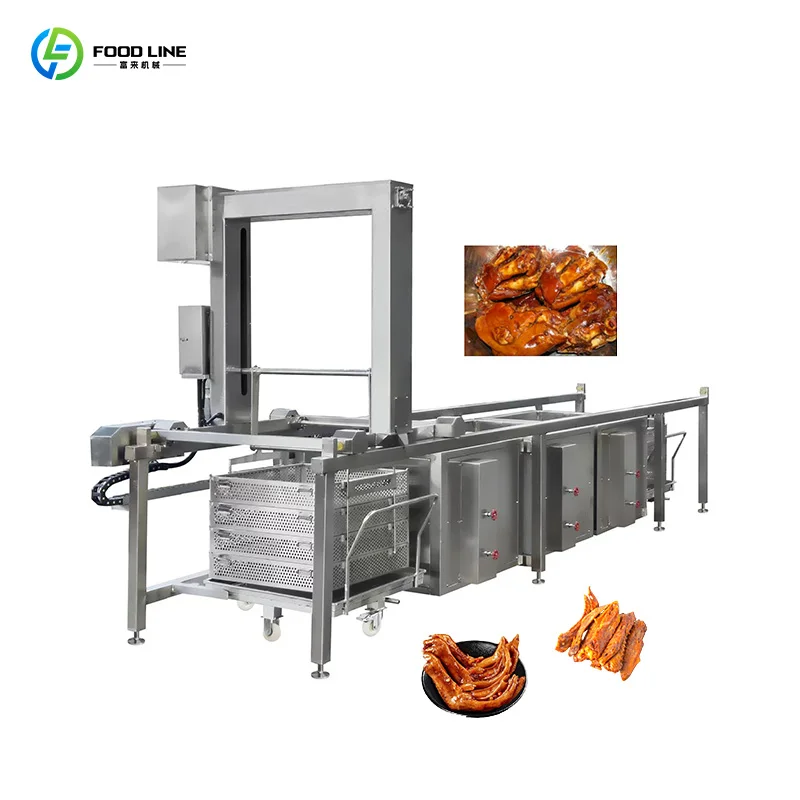 

Lamb Stewing System Fully Automatic Continuous Braising Machine High Capacity Meat Cooking Tunnel