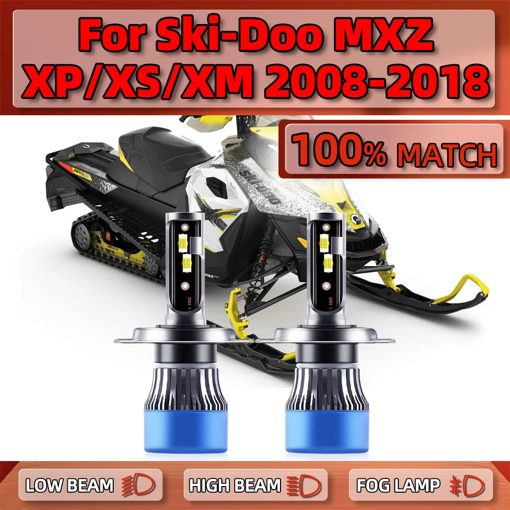 

2Pcs H4 LED Car Headlight 120W 20000LM Car Light Bulbs 6000K Auto Lamps For Ski-Doo MXZ XP/XS/XM 2008-2014 2015 2016 2017 2018