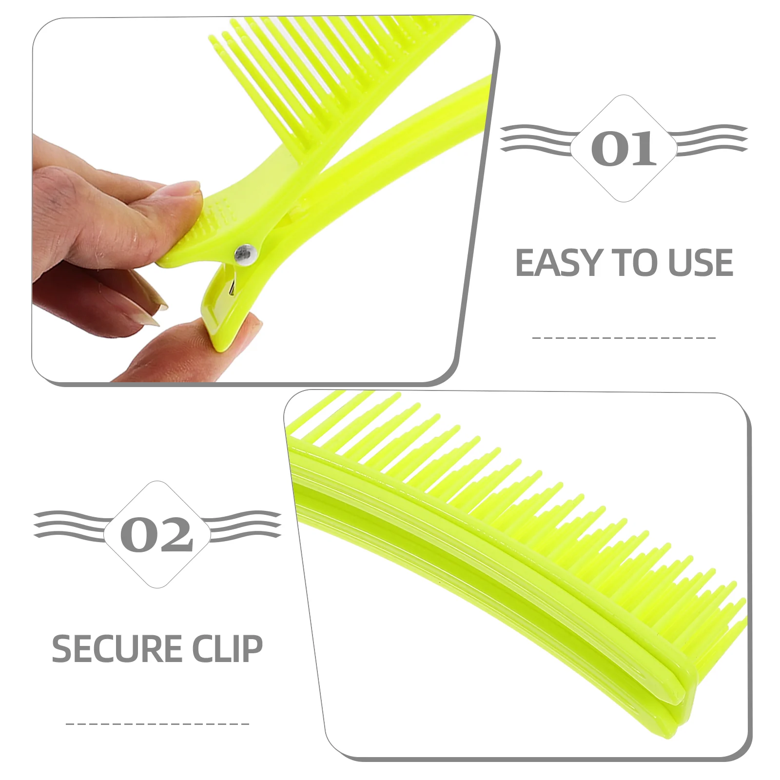 2 Pcs Razors for Men Crimper Hair Tool Non-slip Salon Clip with Comb Foil Womens