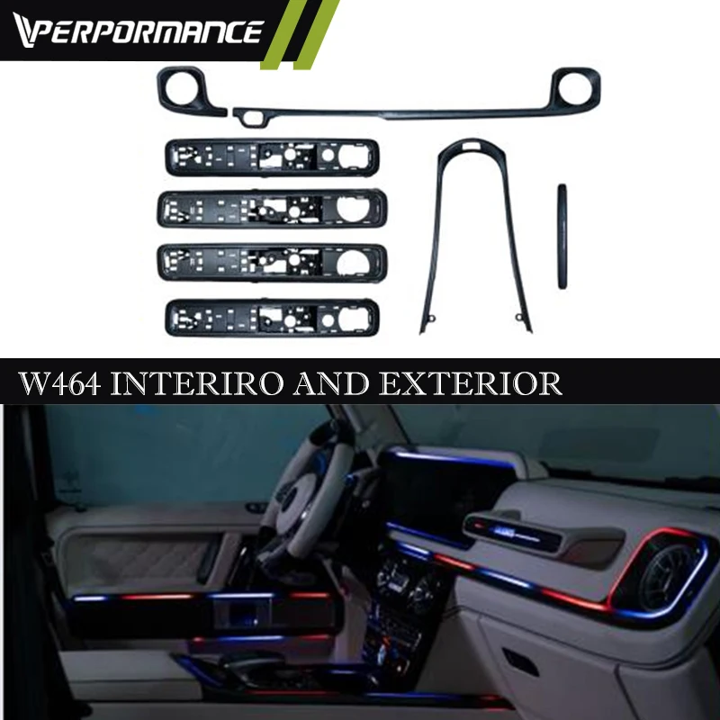 G Class W464 G63 Side Molding With LED Light G500 G550 G63 G350d Car Accessories Interior Air Vent Light Covers