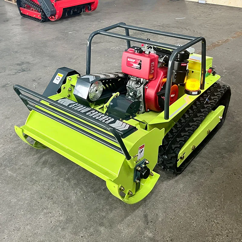 Customized tracked robot remote-controlled lawnmower, a best-selling model in China