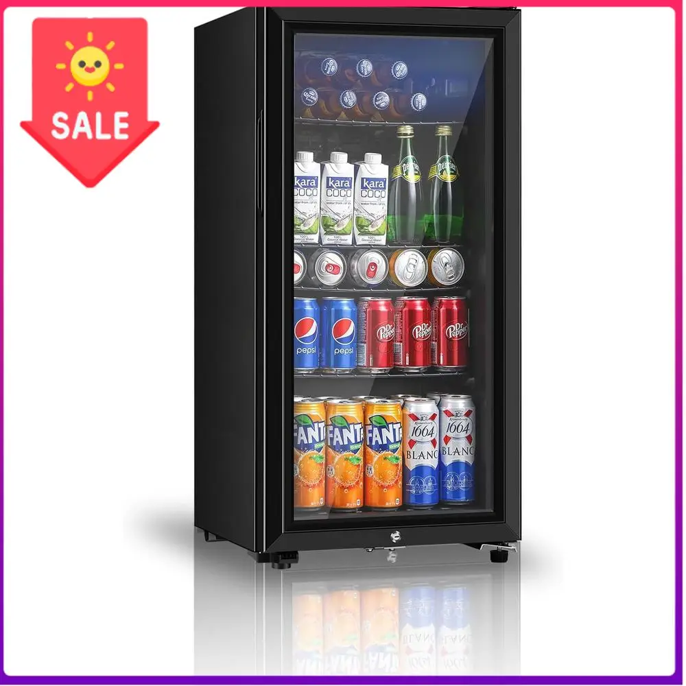 

Бестселлер: Компактный двухдверный холодильник для напитков объемом 3,2 куб. фута - регулируемые полки для дома, офиса или бара (черный)