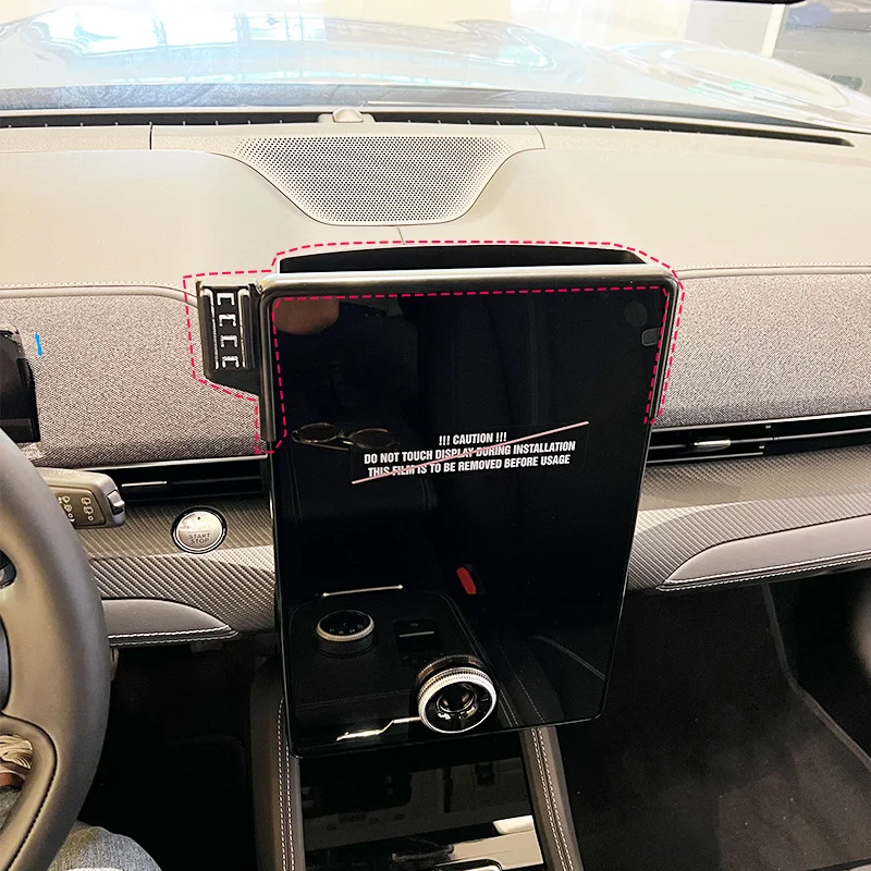 Car Phone Holder For Ford Mustang Mach E 2021-2024 15.5'' Screen Mobile Phone Support Car Mounts Wireless Charging Accessories