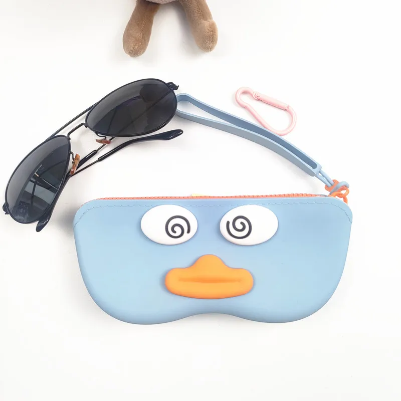 แบบพกพากันน้ําซิลิโคนแว่นตา Simple TO Store พร้อมที่จับแขวนเหมาะสําหรับ Travel Man ของขวัญ