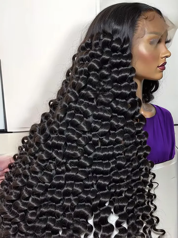 250% موجة فضفاضة مجعد الباروكات 13x6 HD الدانتيل الجبهة الباروكات شعر الإنسان 30 40 بوصة البرازيلي موجة المياه العميقة 13x4 360 كامل الدانتيل الباروكة الأمامية