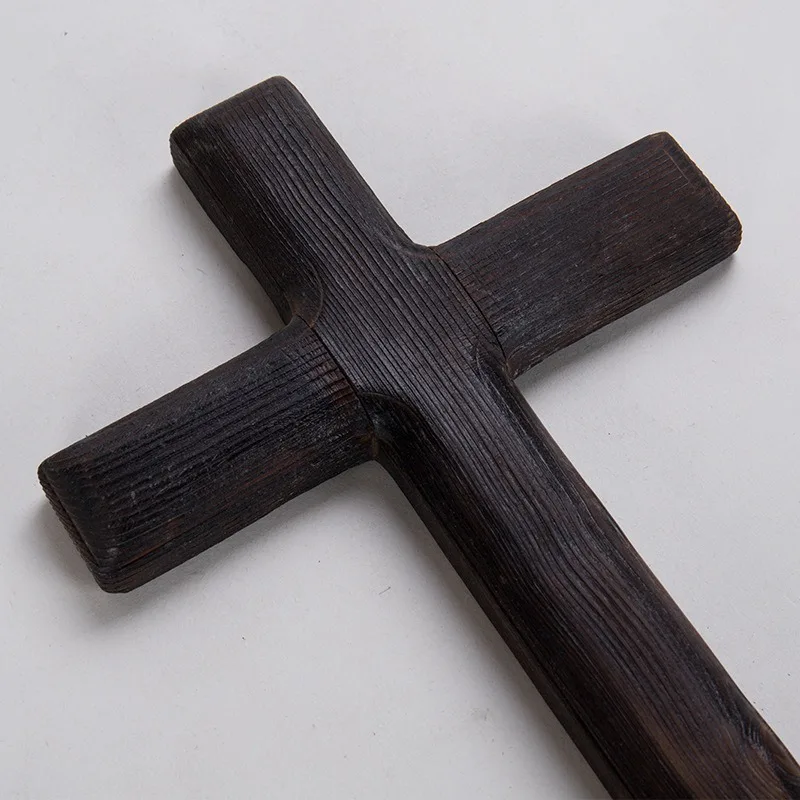 Hanging Ornaments Catholic Crucifix Wall Mounted Wooden Crosses Party Meditation Office Gifts Crafts Sincere Jesus Christ Solid