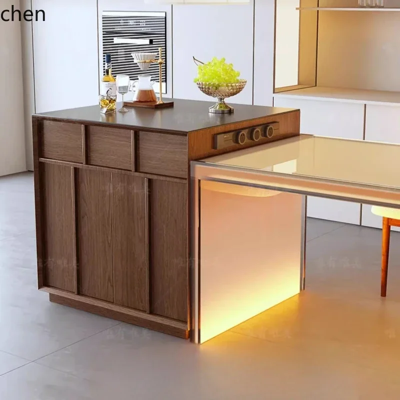 single island cabinet movable medieval multi-functional rock slab separate small guide cabinet
