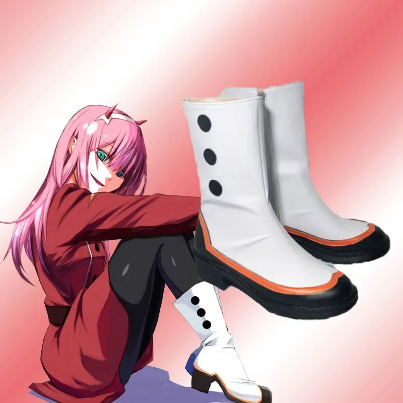 COSZTKHP 2019 New Darling in the franxx cosplay ichigo hiro zero two Shoes 02 Boots japanese cosplay shoes adult women Men 35-46