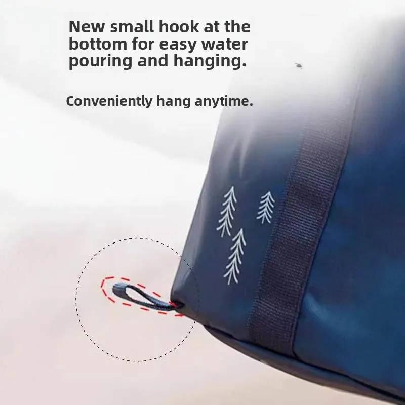Portable Large Size Travel Laundry Bag Outdoor Foot Washing Bucket Convenient Carry-On Durable Bag for Camping And Hiking