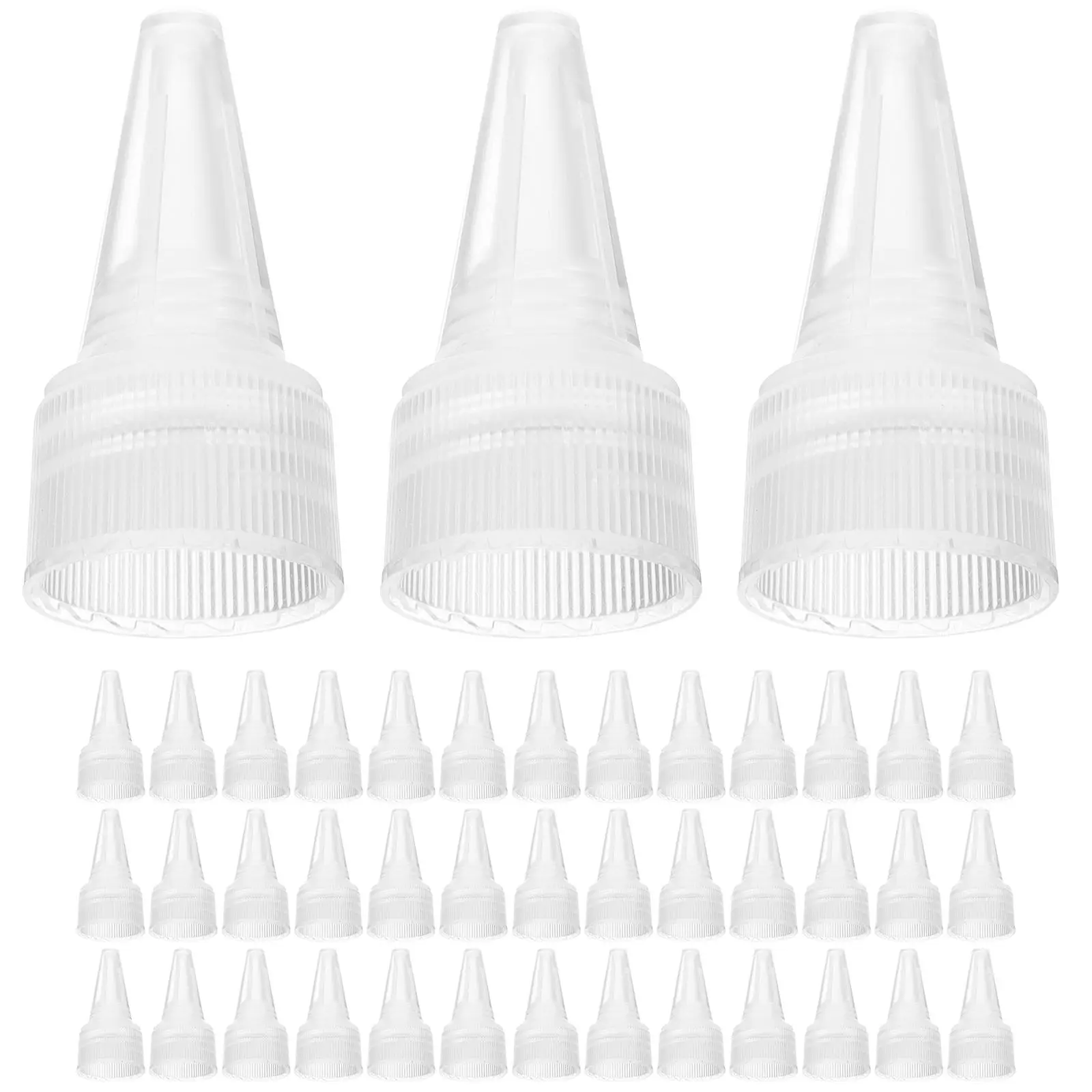 

50 Pcs Pointed Mouth Paint Bottle Cap Cups Refillable Bottles Water Leak-proof Caps Spike Cover