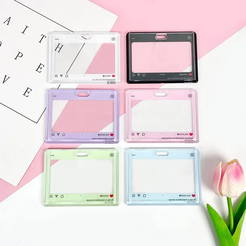 Transparent Card Covers Bus Metro Card Protective Cover Campus Access Card Transparent Cute Student School Card Protective Cover